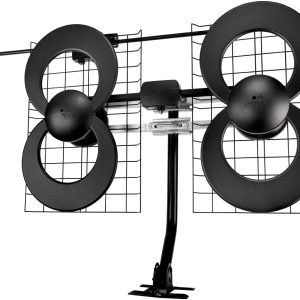 Antennas Direct ClearStream 4V Indoor Outdoor TV Antenna, UHF VHF, 70+ Mile Range, w/ Mast