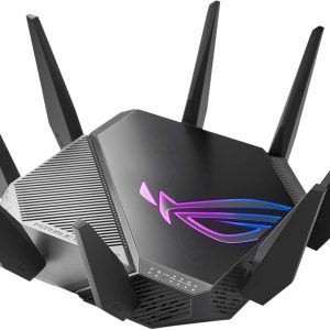 ASUS ROG Rapture GT-AXE11000 Tri-band WiFi 6E Extendable Gaming Router, 6GHz Band, 2.5G Port, Triple-level Game Acceleration, AiMesh Compatible