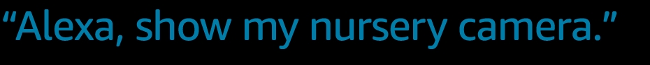 &ldquo;Alexa, show my nursery camera.&rdquo;''
