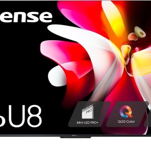 Hisense 55"-85" Class U8 Series Mini-LED ULED 4K UHD Google Smart TV (55U8N) - QLED, Dolby Vision, Dolby Atmos, 144Hz Game Mode, Alexa Comp.