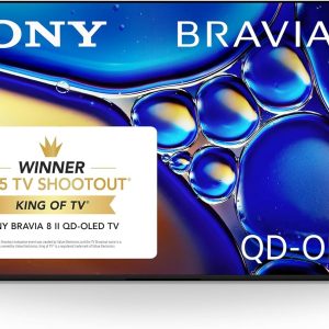 Sony BRAVIA 8 II 55"-65" TV, QD OLED, 4K Google TV, XR Processor 120hz Television, Dolby Vision/Atmos, for PS5, K-55XR80M2