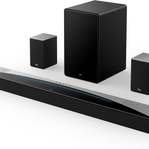 TCL Q85H Q Class 7.1.4 Channel Sound Bar with Dolby Atmos, DTS:X, Wireless Subwoofer, Wireless Surround Speakers, and Bluetooth