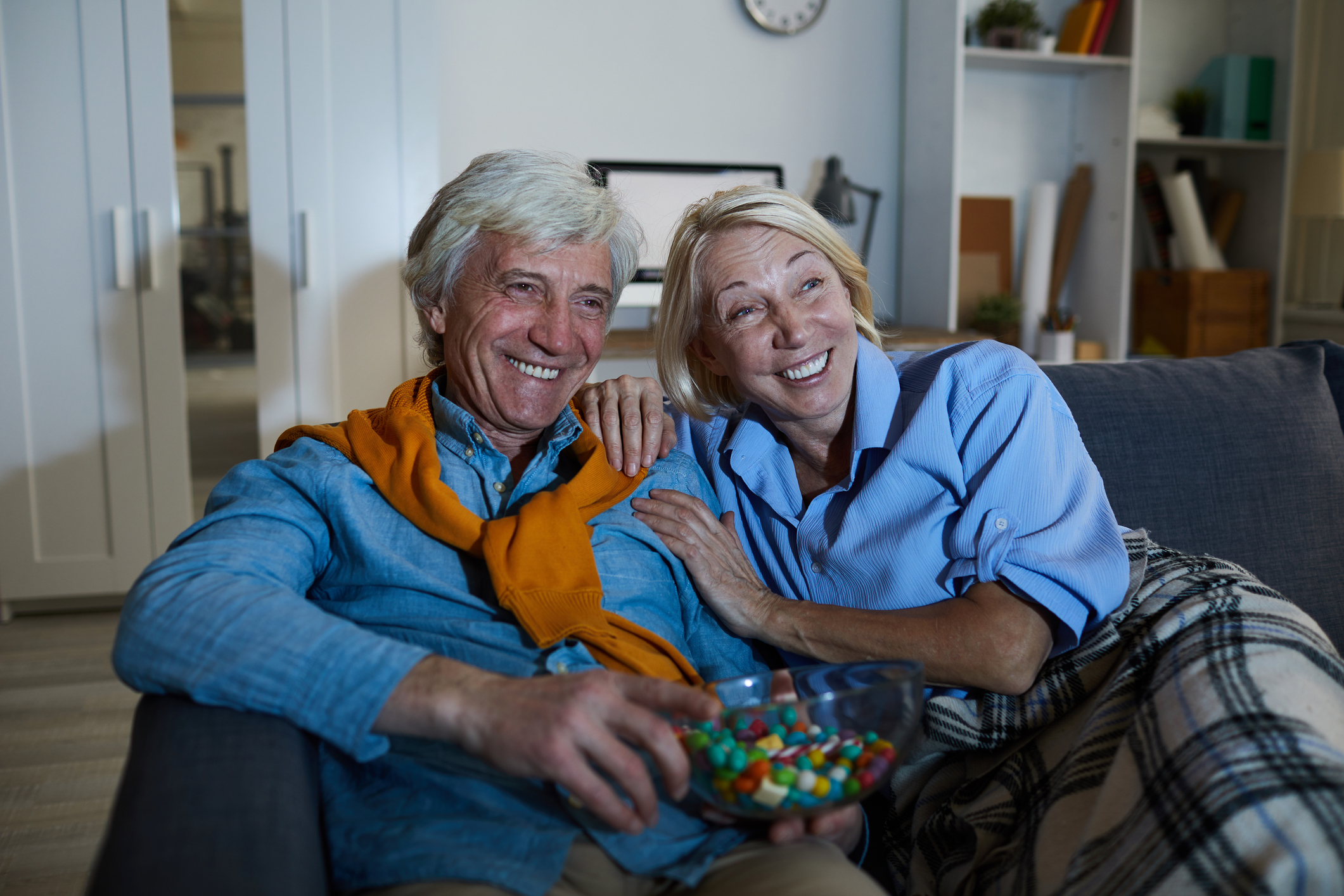 Save Money Cutting the Cord Save Money Cutting the Cord image Couple Watching TV